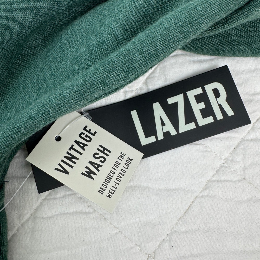 LAZER Mens Relaxed Fit Fleece Shirt Jacket Deep Emerald ML71219 Green Shacket L - Picture 9 of 14